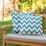 Outdoor Chevron Design Water Resistant Square Throw Pillow - NH000303