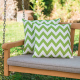 Outdoor Chevron Design Water Resistant Square Throw Pillow - NH000303