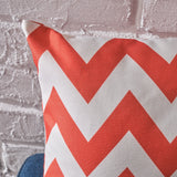 Indoor Zig Zag Striped Water Resistant Square Throw Pillow - NH738203