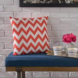 Indoor Zig Zag Striped Water Resistant Square Throw Pillow - NH738203