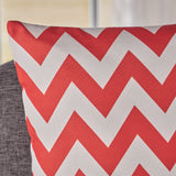 Indoor Zig Zag Striped Water Resistant Square Throw Pillows (Set of 2) - NH048203