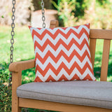 Outdoor Chevron Design Water Resistant Square Throw Pillow - NH000303