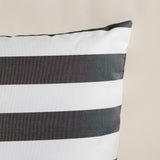 Outdoor Stripe Water Resistant Square Throw Pillow - NH949203