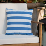 Outdoor Stripe Water Resistant Square Throw Pillow - NH949203