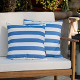 Outdoor Stripe Water Resistant Square Throw Pillow - NH949203