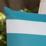 Outdoor Stripe Water Resistant Square Throw Pillow - NH949203