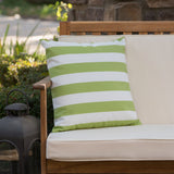 Outdoor Stripe Water Resistant Square Throw Pillow - NH949203