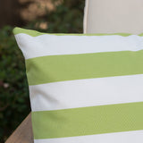 Outdoor Stripe Water Resistant Square Throw Pillow - NH949203