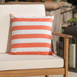 Outdoor Stripe Water Resistant Square Throw Pillow - NH949203