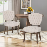 Tufted Dining Chair with Cabriole Legs (Set of 2) - NH922903