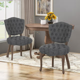 Tufted Dining Chair with Cabriole Legs (Set of 2) - NH922903