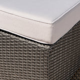 Outdoor Aluminum Framed Wicker Sofa with Water Resistant Canopy - NH091203