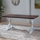 Rustic Farmhouse Acacia Wood Dining Table - NH909603