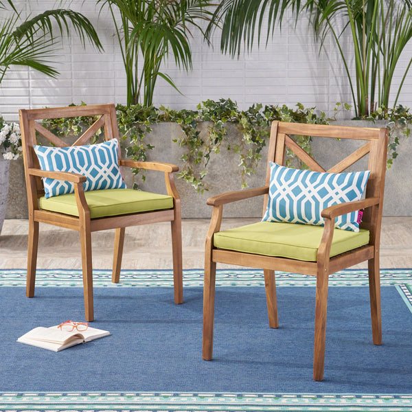 Outdoor Acacia Wood Dining Chair (Set of 2 - NH286403