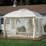 Outdoor Water Resistant Fabric and Steel 12 x 10 Foot Gazebo - NH801603