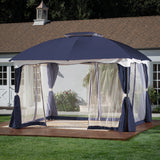 Outdoor Water Resistant Fabric and Steel 12 x 10 Foot Gazebo - NH801603