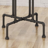 Industrial Faux Wood Bar Table, Dark Brown - NH184403