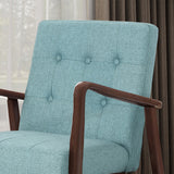 Fabric Mid-Century Birch Club Chair - NH699503