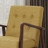 Fabric Mid-Century Birch Club Chair - NH699503