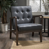 Mid Century Modern Leather Club Chair - NH914203