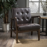 Mid Century Modern Leather Club Chair - NH914203