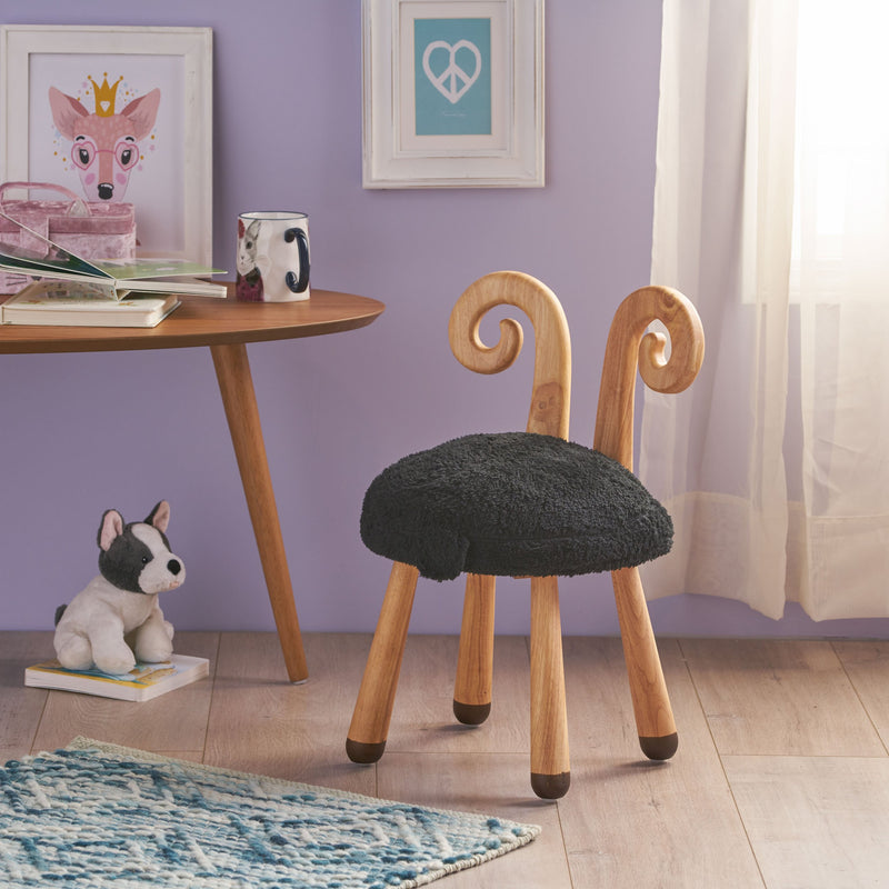 Faux Fur Sheep Stool - NH070803