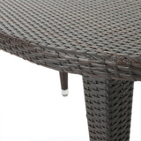 Outdoor 69 Inch Wicker Oval Dining Table - NH336203