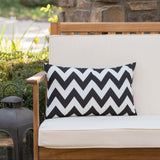 Outdoor Chevron Design Water Resistant Rectangular Throw Pillow - NH500303