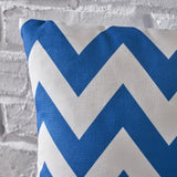 Indoor Zig Zag Striped Water Resistant Rectangular Throw Pillow - NH548203