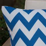 Outdoor Chevron Design Water Resistant Rectangular Throw Pillow - NH500303