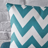 Indoor Zig Zag Striped Water Resistant Rectangular Throw Pillow - NH548203