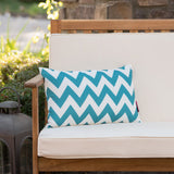 Outdoor Chevron Design Water Resistant Rectangular Throw Pillow - NH500303