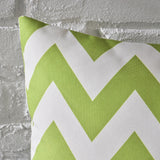 Indoor Zig Zag Striped Water Resistant Rectangular Throw Pillow - NH548203