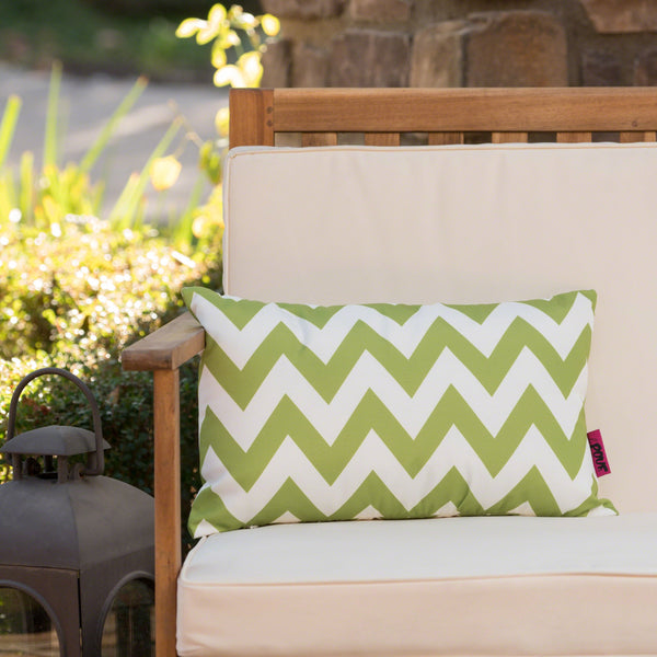 Outdoor Chevron Design Water Resistant Rectangular Throw Pillow - NH500303