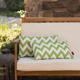 Outdoor Chevron Design Water Resistant Rectangular Throw Pillow - NH500303