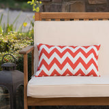 Outdoor Chevron Design Water Resistant Rectangular Throw Pillow - NH500303