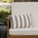 Outdoor Stripe Water Resistant Rectangular Throw Pillow - NH959203