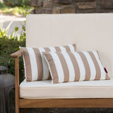 Outdoor Stripe Water Resistant Rectangular Throw Pillow - NH959203