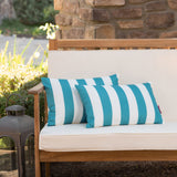 Outdoor Stripe Water Resistant Rectangular Throw Pillow - NH959203