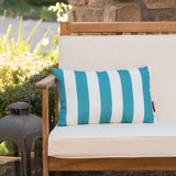 Outdoor Stripe Water Resistant Rectangular Throw Pillow - NH959203