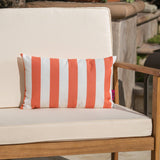 Outdoor Stripe Water Resistant Rectangular Throw Pillow - NH959203