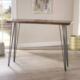 Industrial Faux Live Edge Rectangular Bar Table, Natural - NH518403