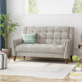 Mid Century Modern Fabric Loveseat - NH345503