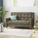 Mid Century Modern Fabric Loveseat - NH345503