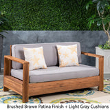 Outdoor Acacia Wood Loveseat - NH173603