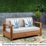 Outdoor Acacia Wood Loveseat - NH173603