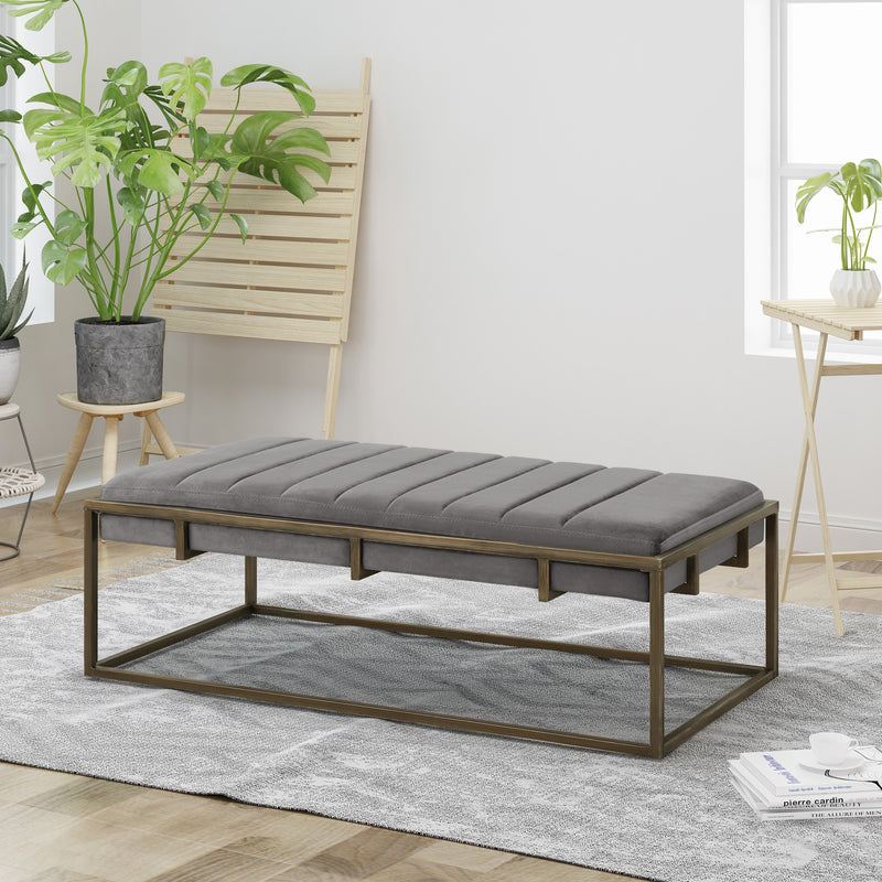 Modern Velvet Ottoman Bench - NH176903