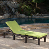 Outdoor Wicker Chaise Lounge with Water Resistant Cushion - NH668303