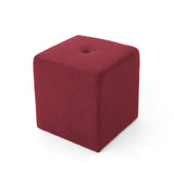 Pantini Modern Button Tufted Club Fabric Upholstered Ottoman