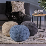 Knitted Cotton Pouf - NH344403